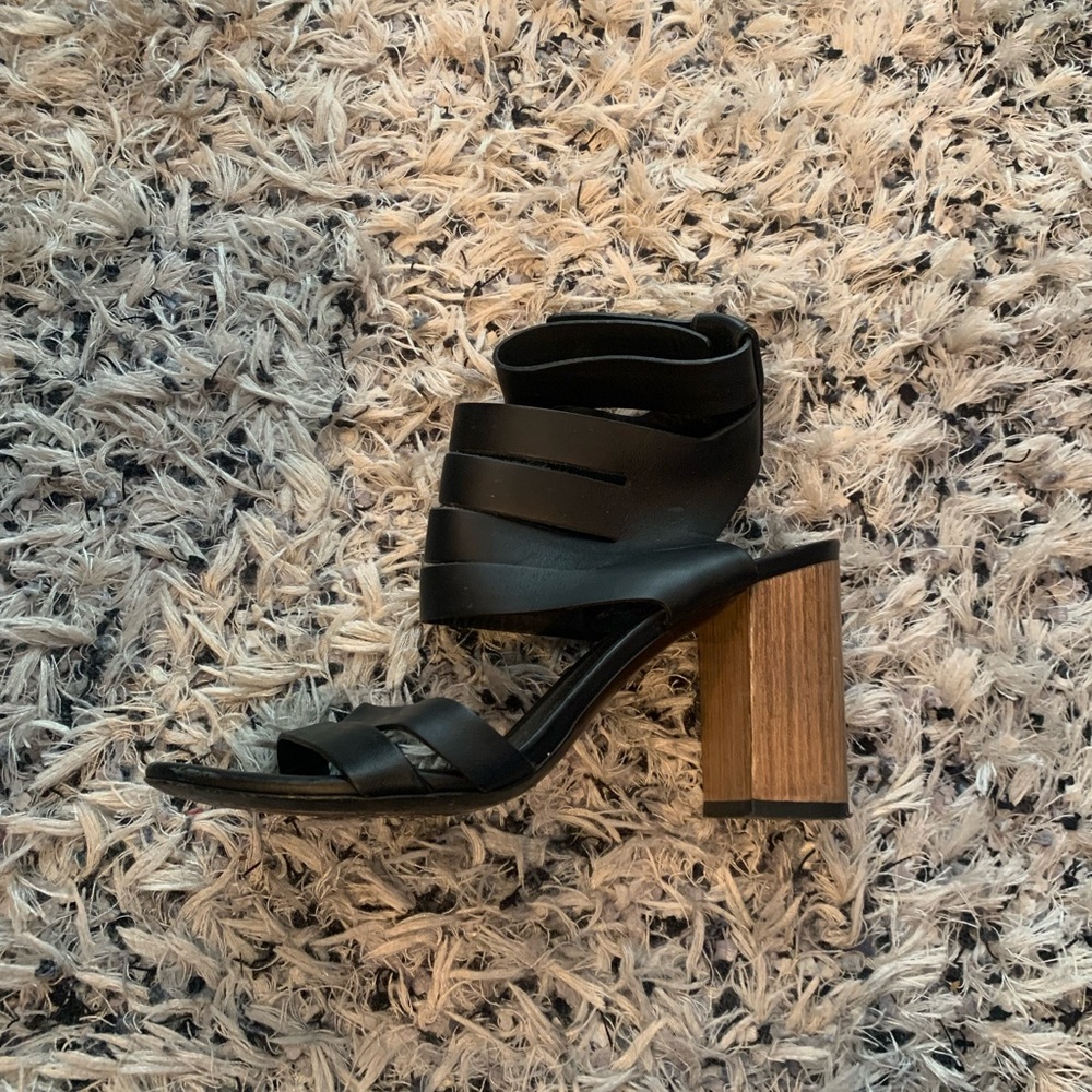 Vince Wood Block Heel Sandal